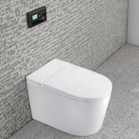 Toilette intelligente suspendue au mur de luxe européen avec réservoir intégré et siège de bidet à technologie de capteur