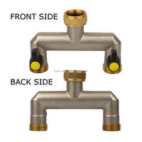 Robinet de jardin à deux voies avec sorties 3/4'' pour arrosage