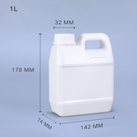 UMETASS haute qualité en gros 1L baril carré seau en plastique jerrican pour support d'emballage liquide ajouter 40% PCR
