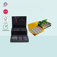Présentoir de comptoir en carton recyclé pour cosmétiques, présentoir pop-up pour vernis à ongles et huiles, présentoir de table en papier, boîtes CDU PDQ