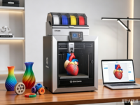 QIDI Q2 Combo Printer 3D Multi-Warna 65 ℃   Ruang Berpemanas 370 ℃   Hotend CoreXY 600mm/s Pencetakan Cepat 270*270*256mm