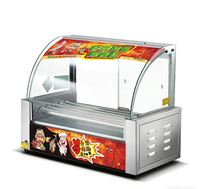 Machine à hot-dogs automatique compacte professionnelle, gril de comptoir pour saucisses, idéale pour usage domestique et commercial (noix, farine, lait, maïs, fruits)