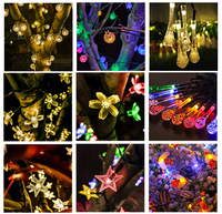 Guirlandes lumineuses populaires pour la décoration de jardin, étanches, en forme de goutte d'eau, d'étoile, de boule, ampoules solaires pour jardin, lumières de jardin multicolores