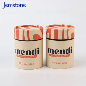 Boîte d'emballage cylindrique en carton kraft pour bonbons, personnalisable, recyclable, de qualité alimentaire, pour poudre de protéines, tube en papier - Product Image 1