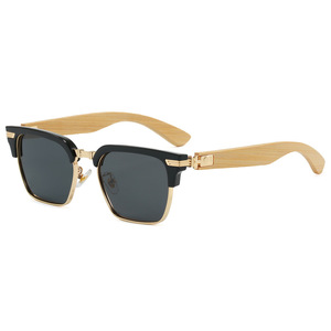 Lunettes de soleil rétro en bois TR, polarisées UV400, unisexes, à la mode, pour la protection solaire, les voyages et la conduite - Product Image 3