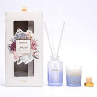 Ensembles de parfums M & SENSE Coffret cadeau de bougie parfumée avec diffuseur roseau au design unique