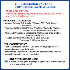 맞춤형 아크릴 PC 플라스틱 터치 스크린 디스플레이 커버 OEM 실크 스크린 인쇄 방스크래치 방탄 카메라 렌즈 - Product Image 4