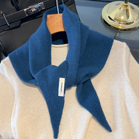 Écharpe triangulaire LongChen 100% laine, tricotée, chaude, durable, motif personnalisé, multifonctionnelle pour femme, facile à assortir, hiver