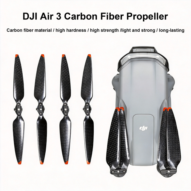 ONEDRAW Carbon Fiber Propeller for DJI Air 3 Air 3S Foldable Quick Release Drone Accessories High Hardness Lightweight Low Noise