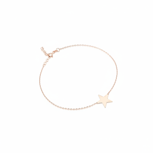 925 Sterling Silver Star and Hal-Hal Design Fashion <b>Anklets</b> Made in Turkey - Product Image 2