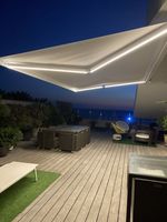 Auvent de balcon imperméable avec télécommande, auvent pliable, abri solaire pour piscine, toit rétractable, auvent de terrasse