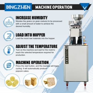 Machine industrielle de fabrication de gâteaux de riz à changement <span class=keywords><strong>rapide</strong></span> de moule, sans additifs, pour snacks à base d'avoine/<span class=keywords><strong>couscous</strong></span>, haute précision, avec fonction de parfumage et d'emballage - Product Image 4