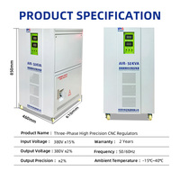 Stabilisateur de tension triphasé 50 kVA personnalisé en cuivre, numérique, 380 V 220 V CA, régulateur de tension automatique AVR