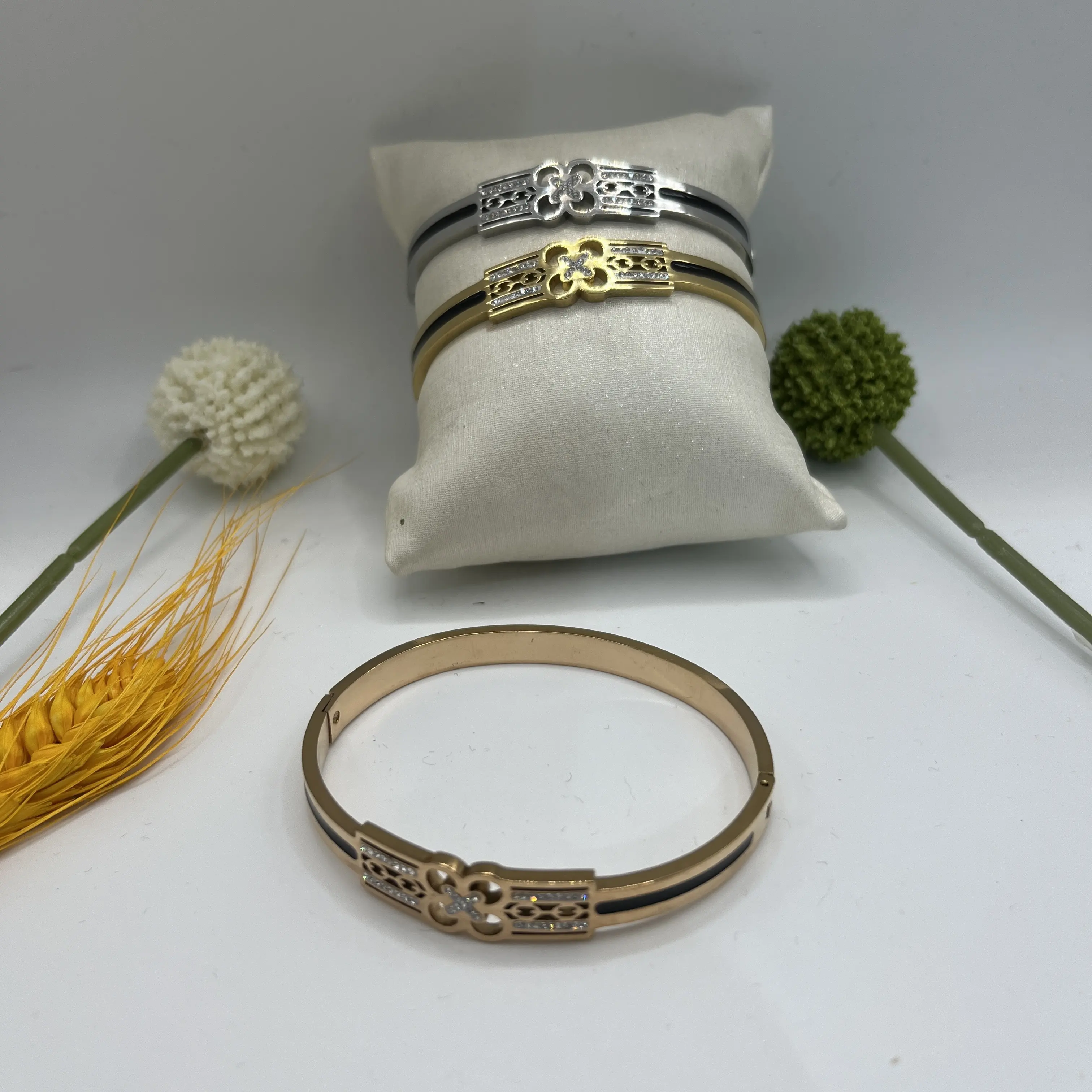 5mm Ayatul Kursi manches 18k plaqué or arabe Bracelet gravé en acier inoxydable ouverture réglable Bracelet hommes femmes cadeau