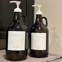 64 onces verre pompe distributeur bouteille demi-gallon cruche pour savon liquide sauces sirops détergent à lessive