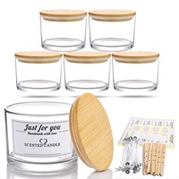 Xuzhou Premium 6oz 16oz 10oz OEM Bougie transparente givrée bocaux vides avec couvercles et emballage en boîte