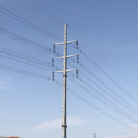 Tours de transmission galvanisées à chaud 400 kV pour lignes électriques