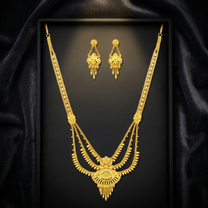 Wholesale Dubai Style 14K18K24K Micron Gold Filled Rani Haar Bridal Jewelry Set Traditional Design Jewelry Set Fashion <b>Necklaces</b> - Product Image 4