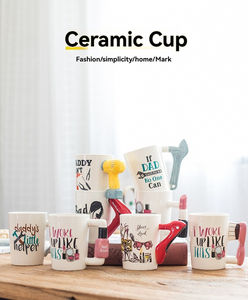 Taza de Cerámica Creativa con Diseño de Dibujos Animados para Niños, Ecológica, 400 ml, para Café, Leche, Agua, Oficina, Casual - Product Image 2