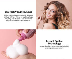 Espuma para el Cabello Profesional Orgánica <span class=keywords><strong>al</strong></span> por Mayor de Fábrica para Cabello Rizado y Encrespado, Espuma de Marca Privada a Bajo Precio - Product Image 4