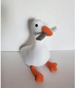 Goose plush from the Untitled Goose Game Unofficial Video game Goose with Knife in its mouth