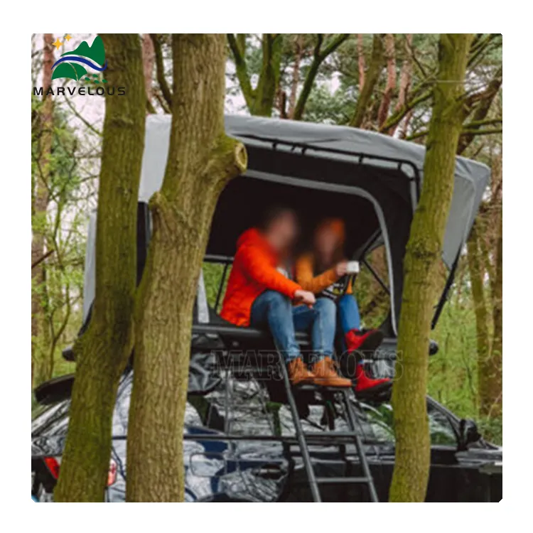 Marvelous 4wd Offroad Dach Zelt Suv Tienda De Techo 4x4 China Black Tenda Da Tetto Per Semi-auto Aluminium Roof Top Tent