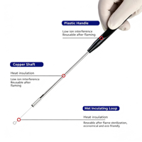 Support d'inoculation en cuivre réutilisable, aiguille à boucle en nicrome, outils d'inoculation en microbiologie