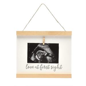 Amour à première vue mur Art pince en bois bébé souvenir cadre <span class=keywords><strong>grossesse</strong></span> <span class=keywords><strong>annonce</strong></span> cadre photo - Product Image 3