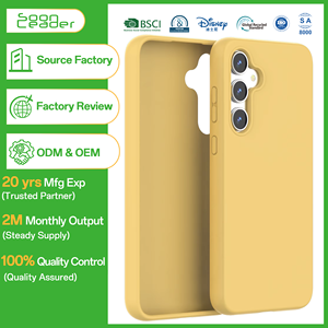 Soonleader cassa del <span class=keywords><strong>telefono</strong></span> di vendita a caldo mutua stampaggio Anti-goccia PC morbido in Silicone liquido con copertura Anti-impronta digitale per Samsung A55 - Product Image 1