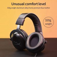 100% Original HyperX Cloud 2 II Headset Gaming On-Ear & Over-Ear dengan Suara Surround HiFi 7.1 Mikrofon Dinamis AAC untuk PC