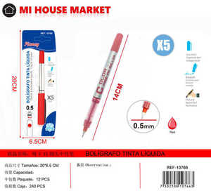 Penna Gel Huang 0.5mm Inchiostro Rosso Strumento di Scrittura per Ufficio e Scuola Modello X5 - Product Image 3