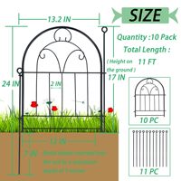 Clôture de jardin, parterre de fleurs extérieur, enclos pour animaux de compagnie, en fer forgé anti-rouille, électroplaqué, style moderne minimaliste, décoratif