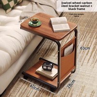 Table d'appoint moderne et mobile, meuble de rangement simple, table basse en bois, table de chevet
