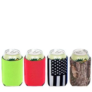 Bolsas enfriadoras de latas de neopreno personalizadas, soportes rechonchos de cerveza a todo color de 12oz con impermeabilización, impresión por sublimación, tamaño Regular - Product Image 2