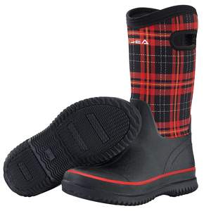 HISEA stivali da pioggia per <span class=keywords><strong>donna</strong></span> stivali di gomma a metà polpaccio stivali da fienile isolati in Neoprene impermeabili per il giardinaggio di lavoro di fango - Product Image 5