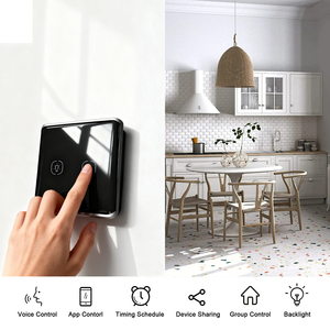 Interrupteur intelligent 86 EU à cadre métallique, verre trempé PC, 16A, étanche IP65, commande tactile, Zigbee/WiFi, 240V, contrôle à distance par application - Product Image 4