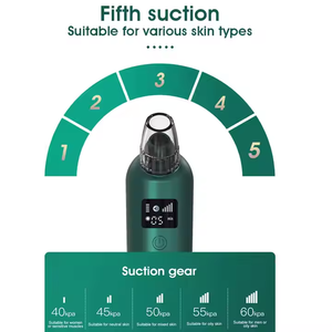 Machine électrique d'aspiration faciale rechargeable de dissolvant de points noirs et de boutons avec le chauffage rose jaune vert - Product Image 3