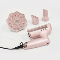 Sèche-cheveux mini portable intelligent pliable à double tension, séchage rapide 5X, 110 000 tr/min, infrarouge plasma léger, vente en gros d'usine