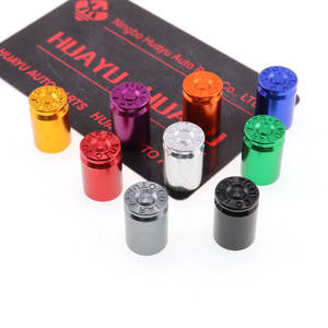 Bunte Metall kugel gehäuse Rad Staubs chutz hüllen Black <span class=keywords><strong>Bullet</strong></span> Tire Valve Stem Cap - Product Image 1