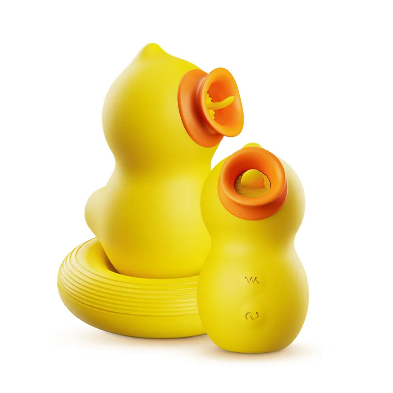 Mr duck mainan seks wanita vibrator tahan air silikon lunak robek-robek hewan cantik pengisian daya magnetik