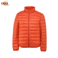 Veste en duvet imperméable et confortable pour hommes coupe-vent à col montant ultra léger pour la randonnée hivernale Manteaux bouffants chauds