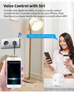 Homekit-Enchufe inteligente WIFI para Reino Unido, interruptor temporizador de larga distancia compatible con <span class=keywords><strong>Alexa</strong></span>, Google Voice - Product Image 2