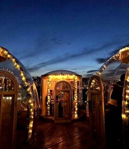 Tienda de PC transparente móvil duradera, cúpula geodésica transparente para restaurante al aire libre, uso directo en centros turísticos - Product Image 3