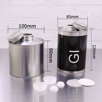 FURUN Bouchon à anneau double verrouillage robuste imprimé pour bidon métallique, pour stockage de peinture, fût métallique grande capacité, argent mat