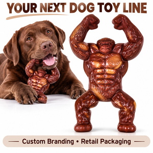 Giocattolo da Masticare per Cani King Kong in Nylon Solido al Profumo di Manzo, Giocattolo Dentale per Masticatori Aggressivi, per Mastiff e <span class=keywords><strong>Razze</strong></span> di Cani di Grossa Taglia - Product Image 1