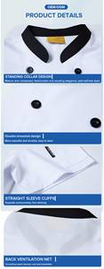 Veste de Chef Homme de Haute Qualité pour Cuisine Professionnelle, Restaurant, Cantine, Pâtisserie, avec Logo OEM - Product Image 4