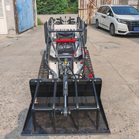 Aksesoris Gripper Bucket untuk Mini Skid Steer Loader, Track/Crawler Loader, dan Wheel Loader
