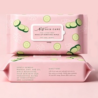 Lingettes démaquillantes douces au concombre, à base de plantes, pour le nettoyage quotidien du visage des femmes, lingettes humides pour le visage
