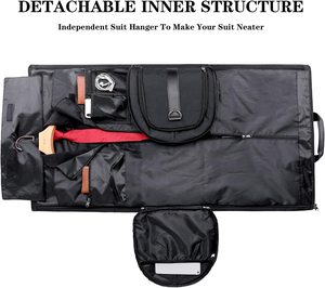 Bolsa de traje personalizada con correa para el hombro para hombres y mujeres, <span class=keywords><strong>Maleta</strong></span> colgante, bolsas de almacenamiento con compartimento para zapatos, 45 L - Product Image 3