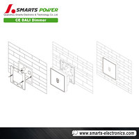 Interrupteur mural tactile led intelligent, variateur de lumière uk, 230v, pour ampoule led, livraison gratuite